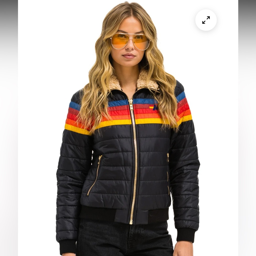 **SOLD** Aviator Nation 5 Stripe Jacket - Picture 3 of 4